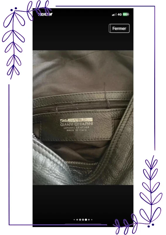 Gran bolso de mano de cuero – photo 8